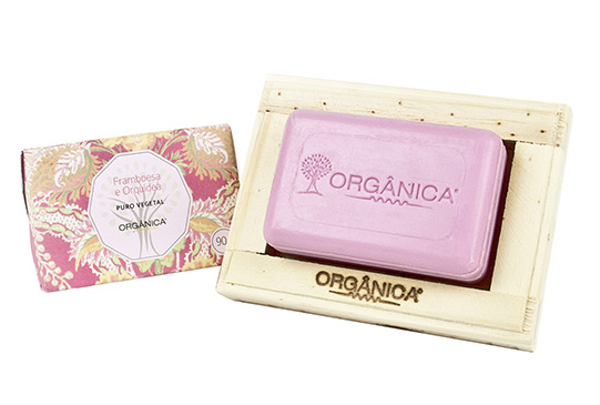 Sabonete Puro Vegetal Framboesa e Orquídea 90g - Orgânica Ro